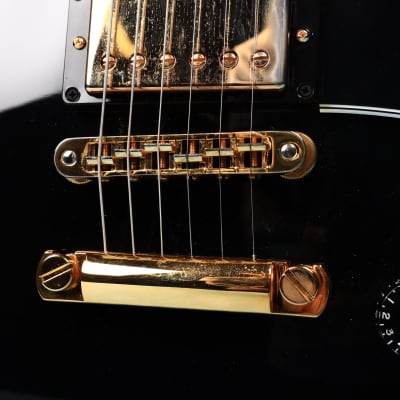 2021 Gibson Les Paul Custom Black Electric Guitar Gold Hardware Custom Shop image 9
