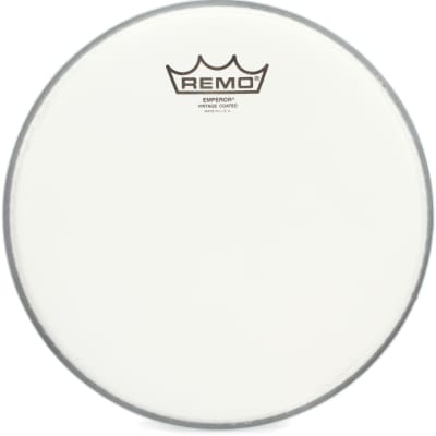 Remo Emperor X Coated Drumhead - 14 inch - with Black Dot  Bundle with Remo Emperor Vintage Coated Drumhead - 10 inch image 2