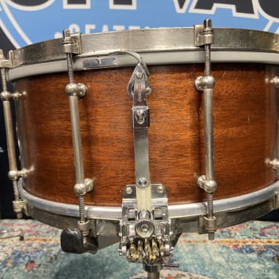 Ludwig & Ludwig 1932 - 14x6.5" No. 242. "Super Ludwig" Solid Walnut Shell Snare Drum, (Restored) 70's Throw-Off image 8