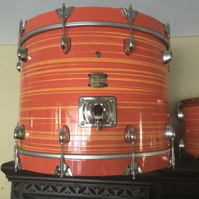 Yamaha Drums Japan Club Custom Drum Set Steve Jordan Swirl Orange Lacquer - 12 Tom 16 Floor 22 Bass image 2