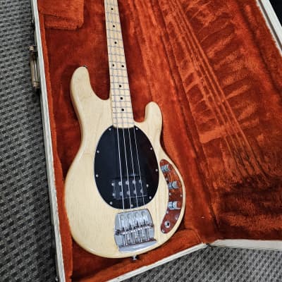 1983 Music Man Sting Ray Bass Natural With Original Hardshell Case image 1