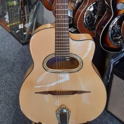 Cafe American Grande Bouche Gypsy Jazz Guitar, Sycamore back and sides, Solid spruce top image 1