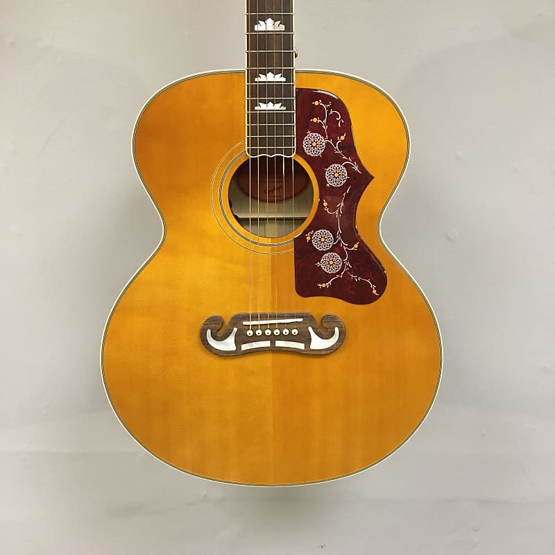 Epiphone J200 Acoustic Guitar Aged Natural Antique Gloss Reverb