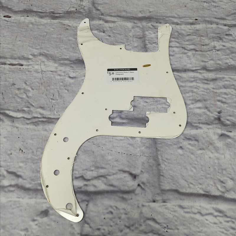 Unknown White P Bass Pickguard Reverb