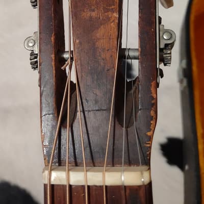 1935 National Duolian 14-Fret Resonator Round-Neck Slot Head- Superb Delta Blues Guitar- Video  Demo image 8