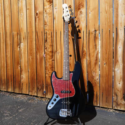 G&L USA JB - Jet Black Left Handed 4-String Electric Bass Guitar w/ Black Tolex Case (2023) image 2