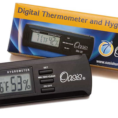Oasis OH-2C Digital Hygrometer (replacement for OH-2) with Calibration Feature and Case Clip image 2