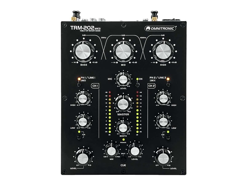 Omnitronic TRM-202 MK3 2-Channel Rotary DJ Mixer