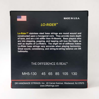 DR MH5-130 Lo-Rider BASS Strings (45-130) 5 string set image 3