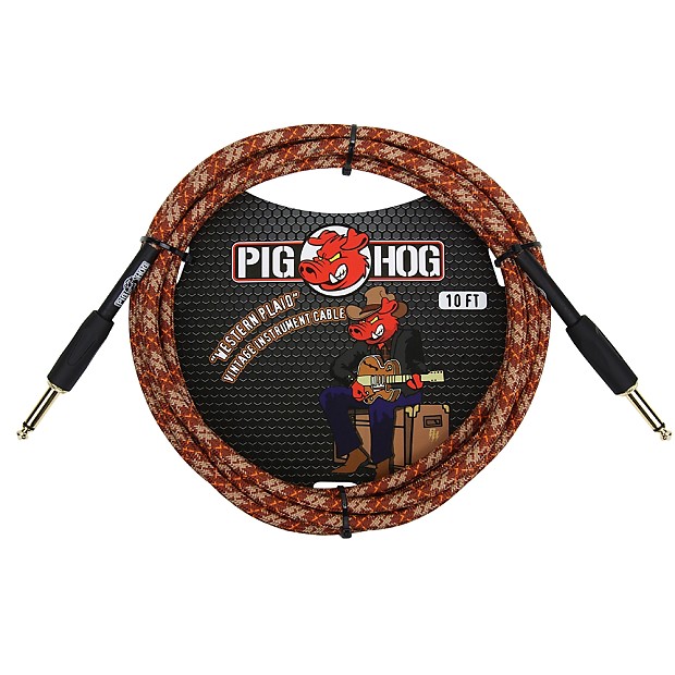 Pig Hog PCH10CP Vintage Series 1/4" TS Instrument Cable - 10' image 1