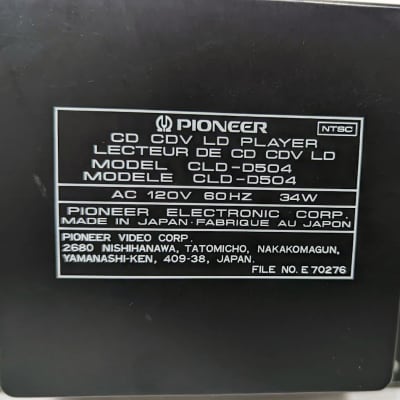 Pioneer CLD-D504 Karaoke Future LaserDisc LD CD CDV Player w/ Remote Control image 15