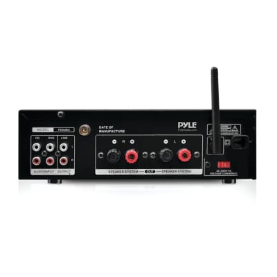 Pyle 200 Watt Bluetooth Stereo Amp Receiver with USB & SD Card Readers - PDA6BU image 2