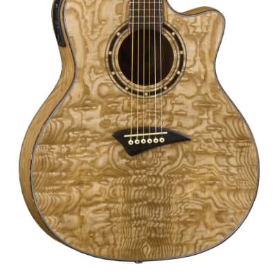 Dean Exotica Quilt Ash Acoustic-Electric Gloss Natural, New, Free Shipping image 1