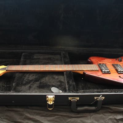 Steen "Carol" Semi Hollow Ash Body Thinline Ergonomic Electric Guitar w/case 1 of 1 image 11