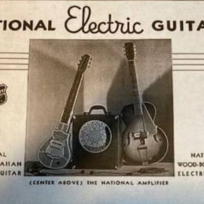 National Electric Spanish Guitar 1936 Sunburst & hard case like  1936 catalog image 9