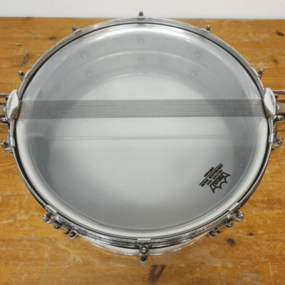 Vintage Vintage 1930 Super-Ludwig Snare Drum 5x14" Nickel Plated Brass Shell 10 Tube Lug image 10