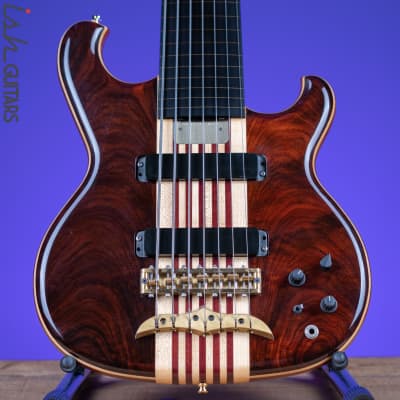 2000 Alembic Spoiler 7-String Bass Lined Fretless Natural image 1