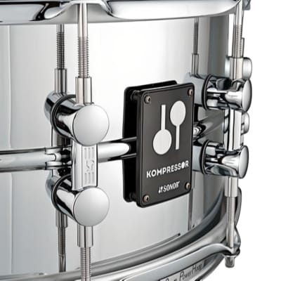 Sonor Kompressor Snare Drum, 14" x 5.75", Steel, Power Hoops, Chrome Plated 2023 - Steel Chrome Plated - Authorized Sonor Dealer - Watch for Direct Offers image 3
