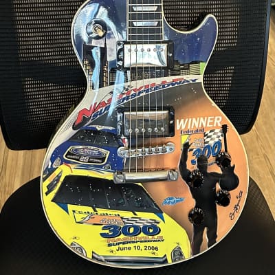Gibson Les Paul Custom Shop 2006 - RARE Sam Bass Original Artwork NASCAR Trophy image 3