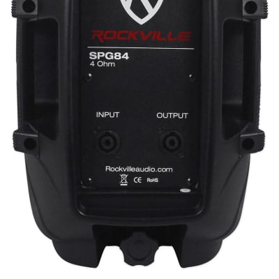 2) Rockville SPG84 8“ 800W 4 Ohm PA Speakers ABS Cabinet+RPA4 1000w Amplifier image 9