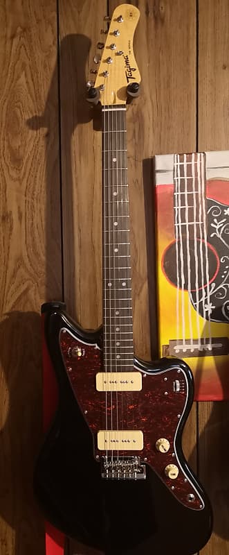 【9623】 Tagima TW series 61 ジャズマスター ブラック Tagima TW-61E Jazzmaster - Black/Tortoiseshell for sale at
