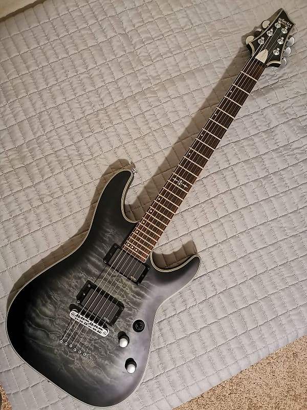 *LIKE NEW* 2018 Schecter C-1 Platinum - See-Thru Black Satin image 1