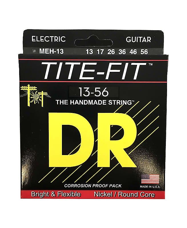 DR Guitar Strings Electric Tite-Fit 13-56 Mega Heavy Handmade USA image 1