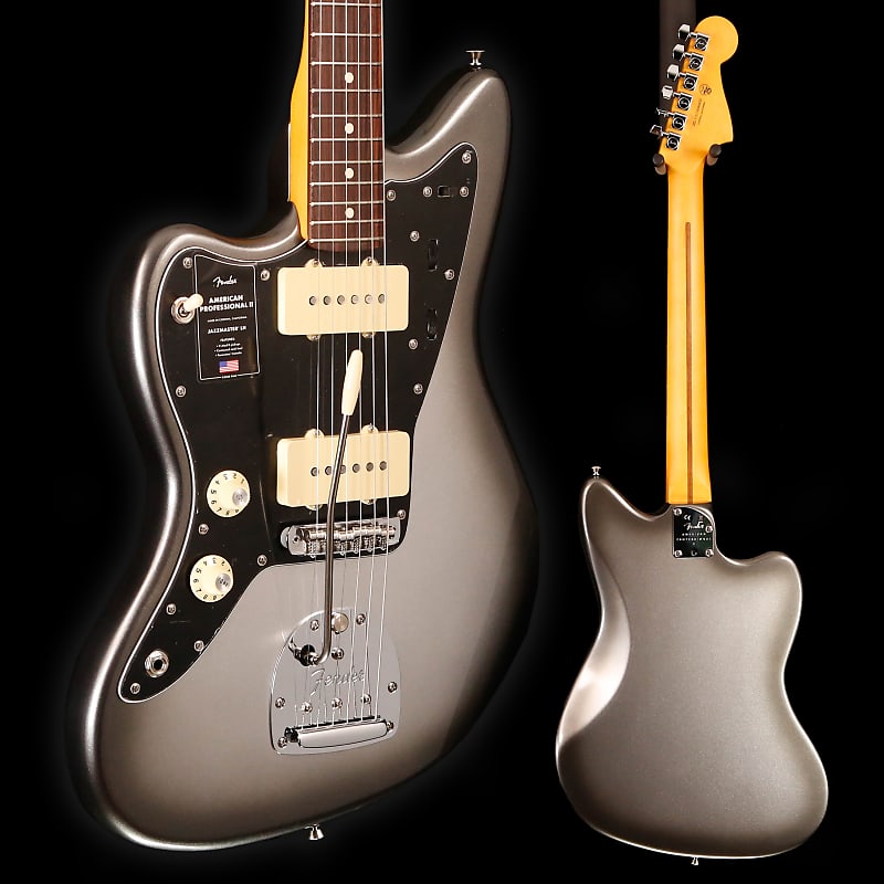Fender American Professional II Jazzmaster Left-Hand, Rosewood Fb, Mercury image 1
