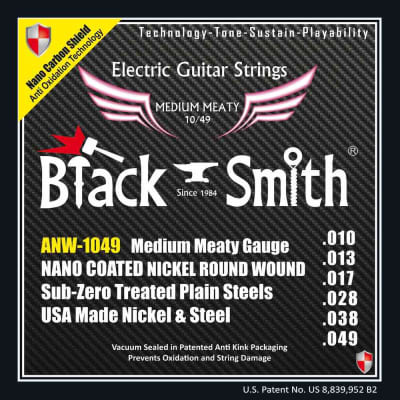 Black Smith électrique 10-49 coated - Jeu de cordes guitare électrique