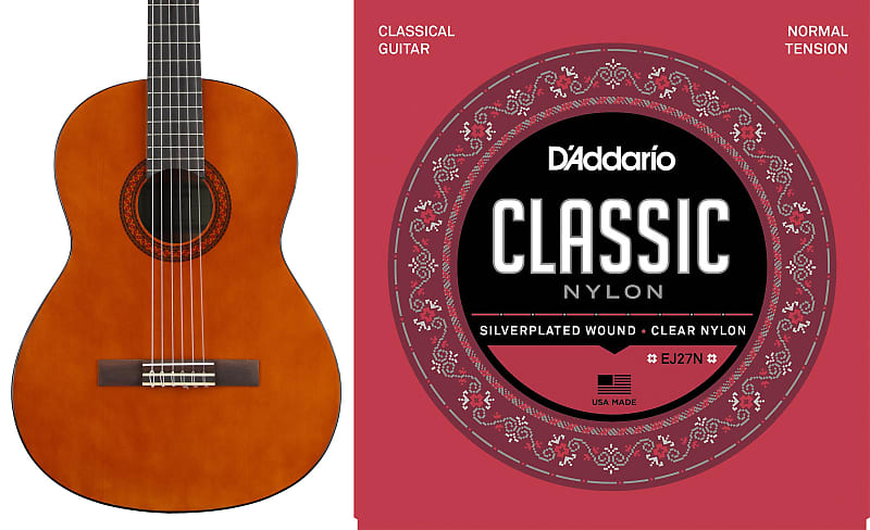 Yamaha C40II Full-scale Classical - Natural Bundle with | Reverb