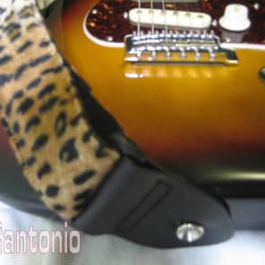 Black Panther Faux Fur Guitar Strap - 1.25 wide