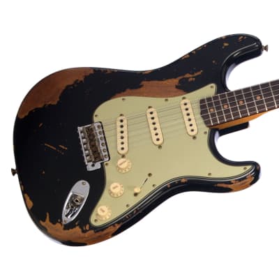 Fender Custom Shop 1960 Stratocaster Heavy Relic - Aged Black - Custom Boutique Electric Guitar - NEW! image 3