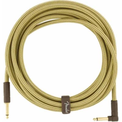 Fender Deluxe Series Instrument Cable - Tweed Straight/Angled - 10ft image 2