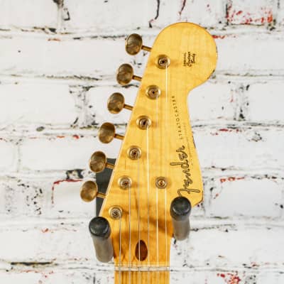 USED Fender - Custom Shop Limited Edition - '55 Bone Tone - Stratocaster Electric Guitar - Aged HLE Gold - w/ Hardshell Case - x0346 image 5