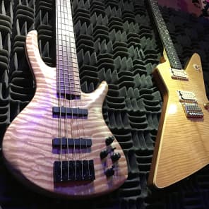 Roscoe Century 3005 J 34" scale Jazz Bass Guitar + custom upgrades extras Purpleheart Maple Ash image 16