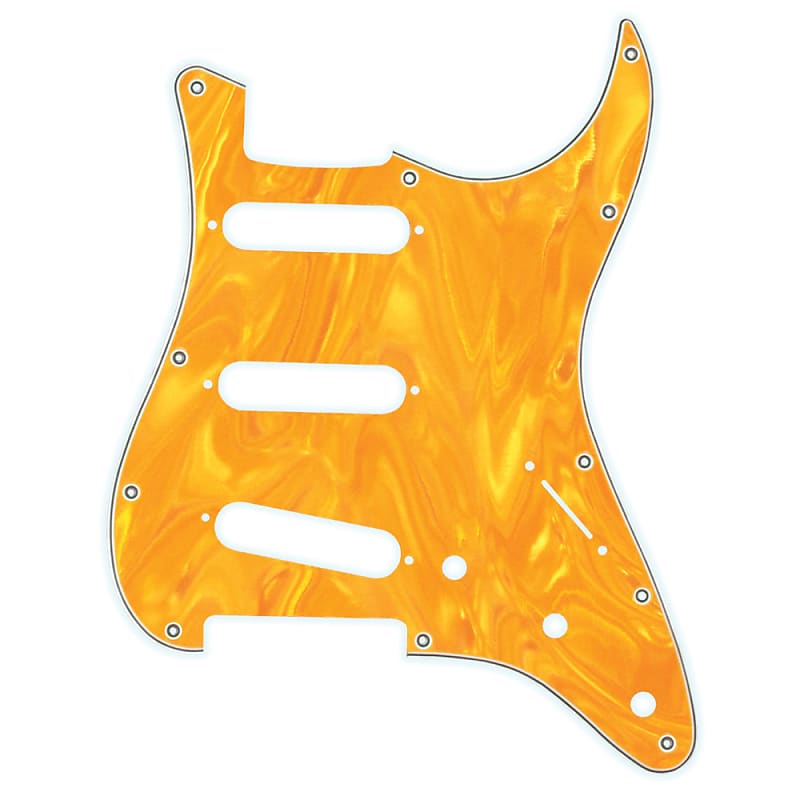 XGuards Strat Pickguard SSS Std. Gold Moire Reverb