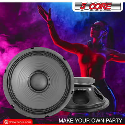 5 Core 12" Inch PA DJ Audio Subwoofer PAIR Replacement Speaker 1550 W , 8 Ohm , 60 oz Magnet -FR 12155 2pcs image 12
