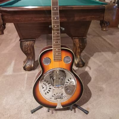 Unbranded RESONATOR GUITAR in HARD CASE Acoustic-Electric Steel