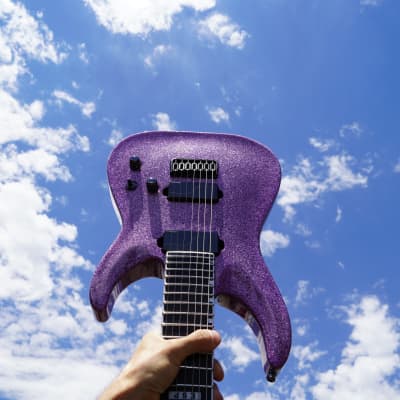 ESP E-II HORIZON NT-7B Hipshot Purple 7-String Electric Guitar w/ Case image 13