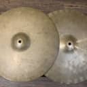 Paiste 15” 2002 black label sound edge hi hats from 1978 matched pair top1190 bottom 1226