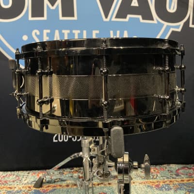 Jeff Ocheltree - 14x5.5" Heavy Metals 22, Limited Edition, Carbon Steel Snare Drum - Black/Black image 6