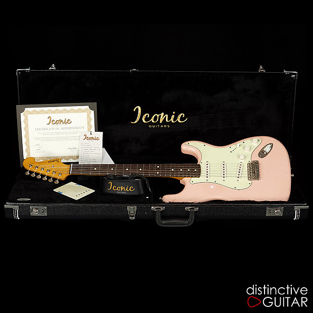 Iconic 62S Vintage Shell Pink Custom Strat Style Relic Guitar
