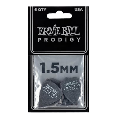 Ernie Ball Prodigy Black 1s 1.5mm Guitar Picks - 6-Pack image 2