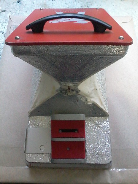 Vintage Hohner Harmonica Tester Examina 1 bellows 1970 s red silver
