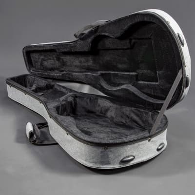 Lindo Acoustic Travel Guitar Eco Hard Case | Plush Lined with Storage Pockets | Sustainable and Eco-Friendly | Designed in The UK | Grey Fabric Finish (Guitar NOT Included) image 5