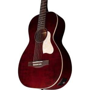 Art & Lutherie Roadhouse Parlor Acoustic-Electric Guitar with Gig Bag - Tennessee Red image 5