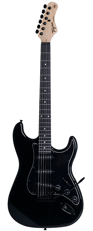 Tagima TG-500 Electric Guitar - Black w/ Black Pickguard image 1