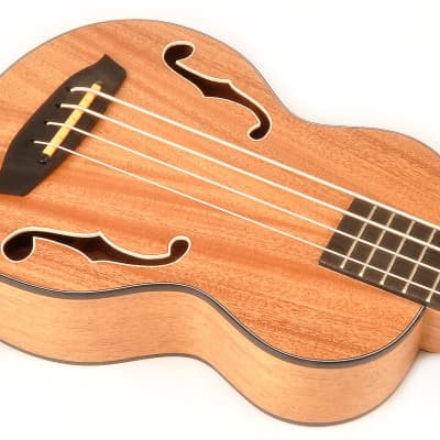Hadean Bass Uke UKB-200 FH Ukulele with Steel Strings Fret Holes and Mahogany Wood image 6