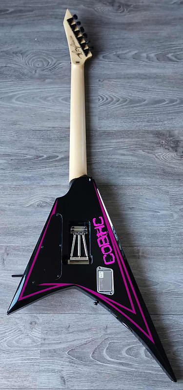 Edwards ESP Alexi Laiho AL-166 Pink Sawtooth Played & Signed