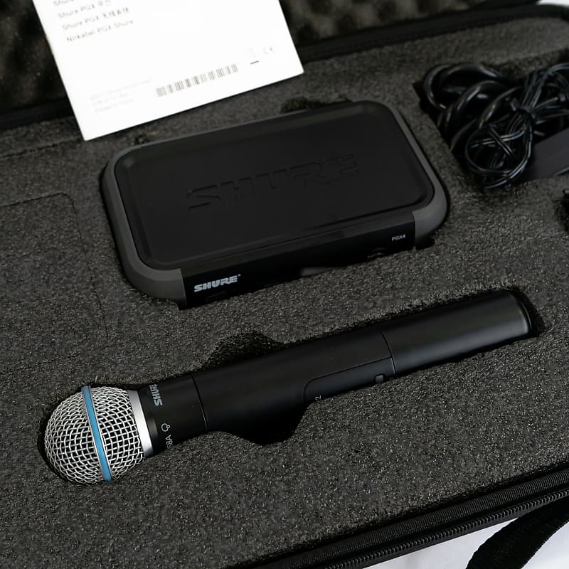 Shure Wireless Microphone Set - PGX4 806-810MHz with PGX2 Microphone and  Case